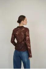 Brode Danteli Toptan Gömlek - Kahve | F2081 - Topshow