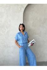 Nakışlı Toptan Gömlek - Açık Mavi | Topshow