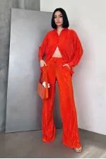 Topshow Orange Pleated Wholesale Trousers