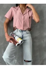 Topshow Powder Belt Detailed Wholesale Shirt