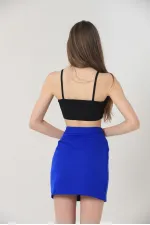 Jupe au-dessus du genou avec chaînette de taille en gros - Saks | TOPSHOW