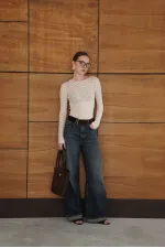 Dantel Toptan Bluz - Krem | F2092 - Topshow