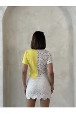 Denim Lace Wholesale Shirt - Raw Yellow | Topshow