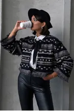 Wholesale Tie-Down Blouse - Black | TOPSHOW | F1731