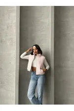 Doudoune sans manches à motif Pitikare - Rose clair | TOPSHOW | F1741