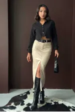 Jupes en cuir pierre Topshow en gros