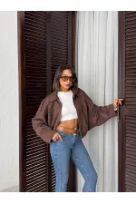 Topshow Scuba Suede Jacket - Brown | F2017