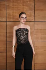 Bustier en dentelle - Noir | D2959 - Topshow