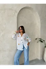 Nakışlı Vual Toptan Gömlek - Desen 2 | TOPSHOW | F1875