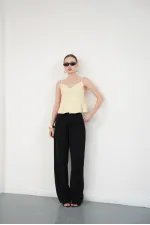 Striped Strappy Wholesale Blouse - Yellow | D2791 - Topshow