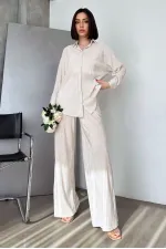 Pantalons plissés Topshow Stone en gros