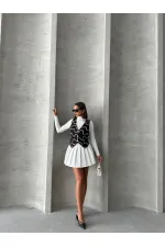 Nakışlı Toptan Yelek - Siyah | TOPSHOW | F1751