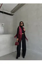 Topshow Burgundy Tassel Drop Wholesale Vest | F1806