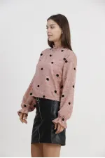 Blouse en mousseline à pois en gros - Pois poudrés | TOPSHOW | F1408