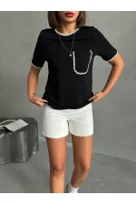 T-shirt Topshow Black Shepherd cousu en gros