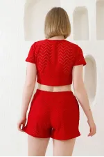 Topshow Red Mesh Wholesale Shorts