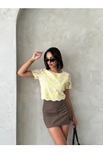 Dantel Bluz - Sarı | Topshow