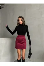 Cepli Toptan Etek - Bordo | TOPSHOW | F1572