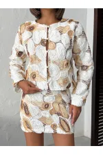 Veste à motifs Topshow Wholesale – Design élégant et moderne – COFFEE | F1962