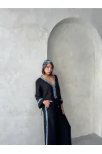 Kot Şeritli Toptan Gömlek   Siyah | Topshow | F1888