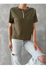 Topshow Haki Çoban Dikişli Toptan Tişört