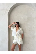 Nakışlı Toptan Gömlek - Sarı | Topshow