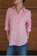 Corded Wholesale Shirt - Pink | F2079 - Topshow
