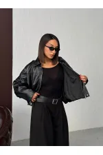 F 2035 SUNİ DERİ MONT - SİYAH