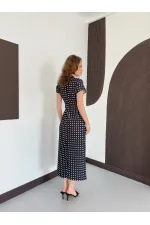 Robe à pois D 3073 - Noire