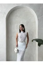 Zero Sleeve Lace Blouse - Cream | Topshow