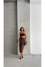 Jupe en gros - Marron et noir | TOPSHOW | F1665