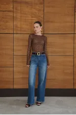 Blouses en dentelle en gros - Café | F2092 - Topshow