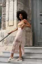 Jupe longue en maille en gros - Pierre | TOPSHOW