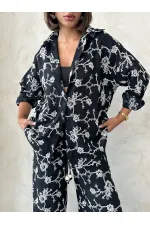 Nakışlı Gömlek - Siyah | Topshow | F1951