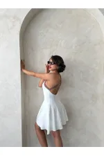 Robe sans manches rayée - Crème | Topshow