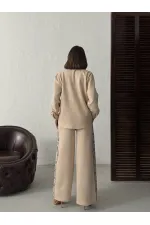 Chemise Topshow en daim scuba à rayures - Pierre | F1973