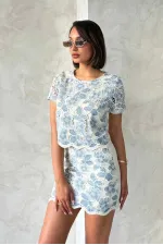 Dantel Bluz - Mavi | Topshow