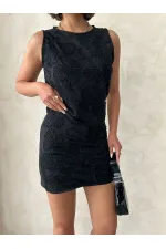 Boncuk İşlemeli Toptan Etek - Siyah | Topshow