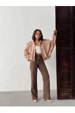 Topshow Scuba Suede Coat - Mink | F2017