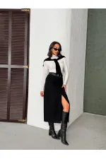 Jupe en velours côtelé Topshow en gros - Noire | F2033