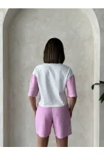 Pullu Kot Şort - Pembe | Topshow