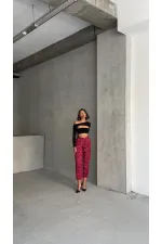 Desenli Toptan Pantolon - Fujya Siyah | TOPSHOW | F1788