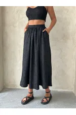 Embroidered Skirt - Black | Topshow | F1901