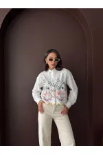 Chemises brodées pour femmes en gros – Style bohème chic – JAUNE DSN2