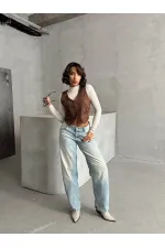 Suet Toptan Yelek - Kahve | TOPSHOW | F1528