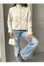 Veste en daim à poches en gros - Pierre | TOPSHOW | F1800