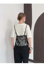 Penye Tunik Üstü Dantel Kısa Elbise - Krem | D3009 Topshow