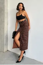 Jupe en gros - Marron et noir | TOPSHOW | F1665