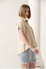 Topshow Taş Çiçek Cepli Toptan Gömlek