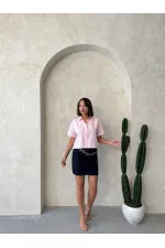 Kelebek Detaylı Toptan Gömlek   Pembe | Topshow